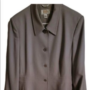 TALBOTS  Petite Womens Blazer High Quality  Italian Collection Sz 14P Color Gray